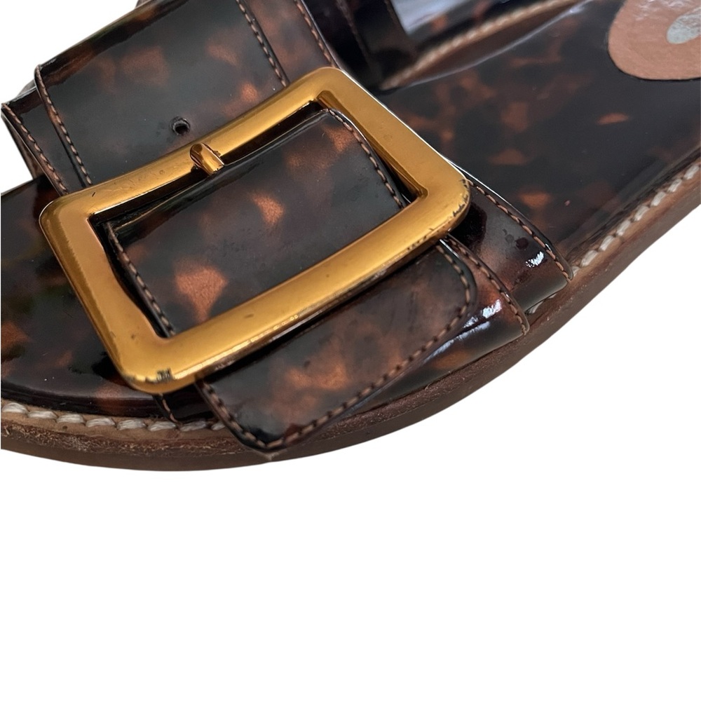 Free People x Jeffery Campbell Tortoiseshell Slide Sandals with Buckle - Picture 4 of 7